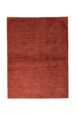 Full view of New Persian Gabbeh rug from Iran / Persia, 205 × 152 cm in Red tones