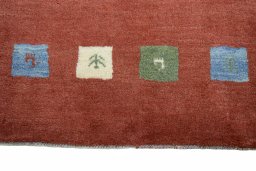 Central medallion detail of New Persian Gabbeh rug from Iran / Persia