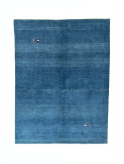 Full view of New Persian Gabbeh rug from Iran / Persia, 195 × 150 cm in Blue tones