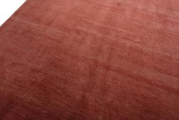 Backside of handmade New Persian Gabbeh rug showing knot structure and weave density