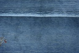 Full view of New Persian Gabbeh rug from Iran / Persia, 195 × 153 cm in Blue tones