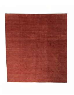 Full view of New Persian Gabbeh rug from Iran / Persia, 291 × 258 cm in Red tones