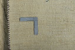 Close-up detail of New Persian Gabbeh rug from Iran / Persia showing Wool weave