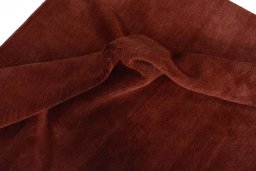 Corner detail of New Persian Gabbeh rug showing border pattern and Wool pile