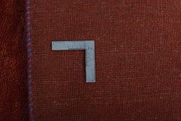 Close-up detail of New Persian Gabbeh rug from Iran / Persia showing Wool weave