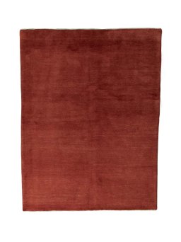 Full view of New Persian Gabbeh rug from Iran / Persia, 225 × 172 cm in Red tones