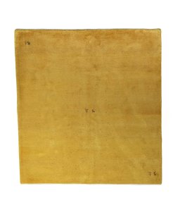 Full view of New Persian Gabbeh rug from Iran / Persia, 216 × 200 cm in Yellow tones