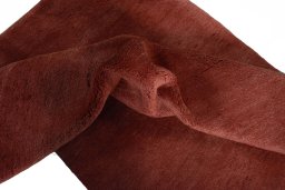 Corner detail of New Persian Gabbeh rug showing border pattern and Wool pile