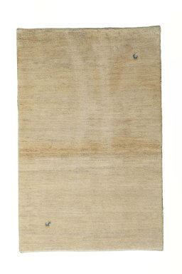 Full view of New Persian Gabbeh rug from Iran / Persia, 183 × 120 cm in Beige tones