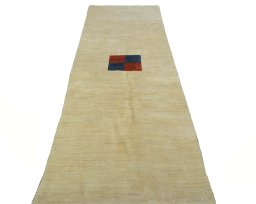 Surface texture of New Persian Gabbeh rug with natural Wool and intricate pattern