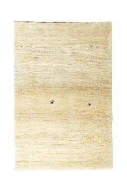 Full view of New Persian Gabbeh rug from Iran / Persia, 153 × 101 cm in Beige tones