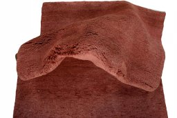 Corner detail of New Persian Gabbeh rug showing border pattern and Wool pile