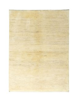 Full view of New Persian Gabbeh rug from Iran / Persia, 204 × 152 cm in Beige tones