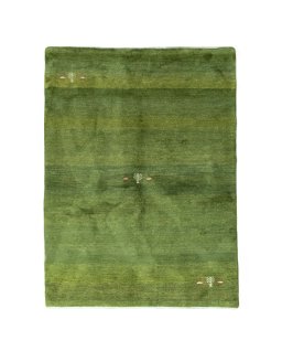 Full view of New Persian Gabbeh rug from Iran / Persia, 200 × 155 cm in Green tones