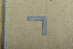 Close-up detail of New Persian Gabbeh rug from Iran / Persia showing Wool weave
