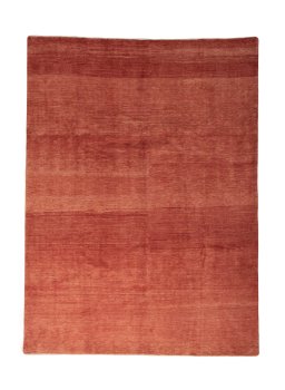 Full view of New Persian Gabbeh rug from Iran / Persia, 415 × 305 cm in Red tones