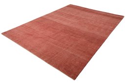 Corner detail of New Persian Gabbeh rug showing border pattern and Wool pile