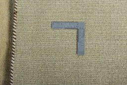 Close-up detail of New Persian Gabbeh rug from Iran / Persia showing Wool weave