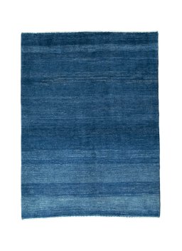 Full view of New Persian Gabbeh rug from Iran / Persia, 202 × 153 cm in Blue tones