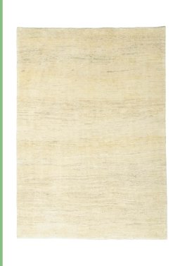 Full view of New Persian Gabbeh rug from Iran / Persia, 235 × 168 cm in Beige tones