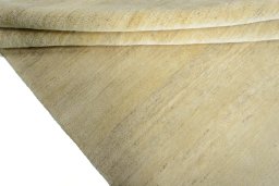 Full view of New Persian Gabbeh rug from Iran / Persia, 245 × 173 cm in Beige tones