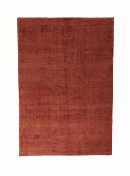 Full view of New Persian Gabbeh rug from Iran / Persia, 253 × 176 cm in Red tones