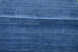 Full view of New Persian Gabbeh rug from Iran / Persia, 237 × 168 cm in Blue tones