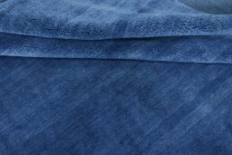 Full view of New Persian Gabbeh rug from Iran / Persia, 251 × 202 cm in Blue tones