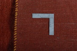 Close-up detail of New Persian Gabbeh rug from Iran / Persia showing Wool weave