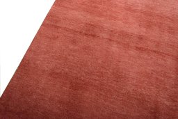 Backside of handmade New Persian Gabbeh rug showing knot structure and weave density