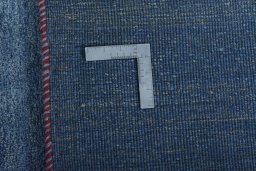 Close-up detail of New Persian Gabbeh rug from Iran / Persia showing Wool weave