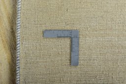 Close-up detail of New Persian Gabbeh rug from Iran / Persia showing Wool weave