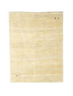 Full view of New Persian Gabbeh rug from Iran / Persia, 201 × 153 cm in Beige tones