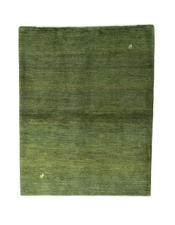 Full view of New Persian Gabbeh rug from Iran / Persia, 200 × 158 cm in Green tones