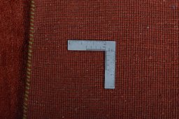 Close-up detail of New Persian Gabbeh rug from Iran / Persia showing Wool weave