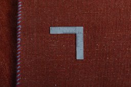 Close-up detail of New Persian Gabbeh rug from Iran / Persia showing Wool weave