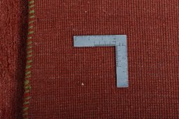 Close-up detail of New Persian Gabbeh rug from Iran / Persia showing Wool weave