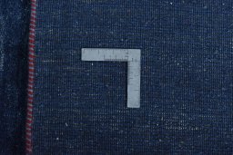 Close-up detail of New Persian Gabbeh rug from Iran / Persia showing Wool weave
