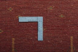 Close-up detail of New Persian Gabbeh rug from Iran / Persia showing Wool weave