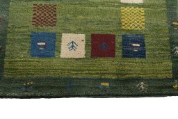 Central medallion detail of New Persian Gabbeh rug from Iran / Persia