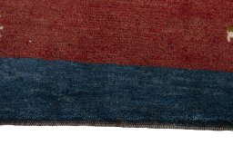 Central medallion detail of New Persian Gabbeh rug from Iran / Persia