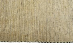 Close-up detail of New Persian Gabbeh rug from Iran / Persia showing Wool weave