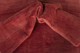 Full view of New Persian Gabbeh rug from Iran / Persia, 235 × 173 cm in Red tones