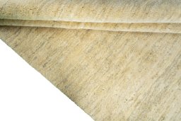 Full view of New Persian Gabbeh rug from Iran / Persia, 270 × 200 cm in Beige tones