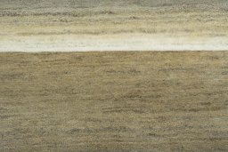 Full view of New Persian Gabbeh rug from Iran / Persia, 203 × 80 cm in Beige tones