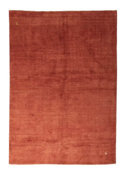 Full view of New Persian Gabbeh rug from Iran / Persia, 291 × 205 cm in Red tones