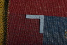 Close-up detail of New Persian Gabbeh rug from Iran / Persia showing Wool weave