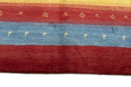 Central medallion detail of New Persian Gabbeh rug from Iran / Persia