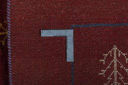 Surface texture of New Persian Gabbeh rug with natural Wool and intricate pattern
