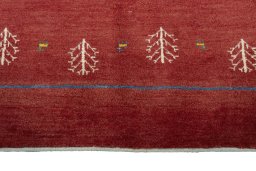 Central medallion detail of New Persian Gabbeh rug from Iran / Persia